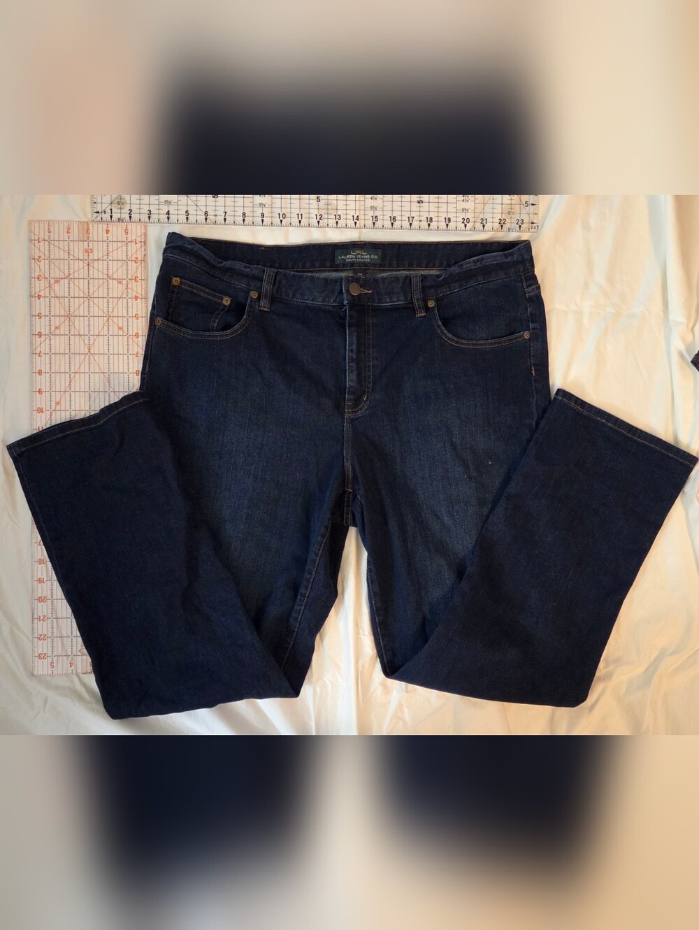 Ralph Lauren Dark Indigo Straight-Leg Women’s Jeans 18W - Picture 5 of 13